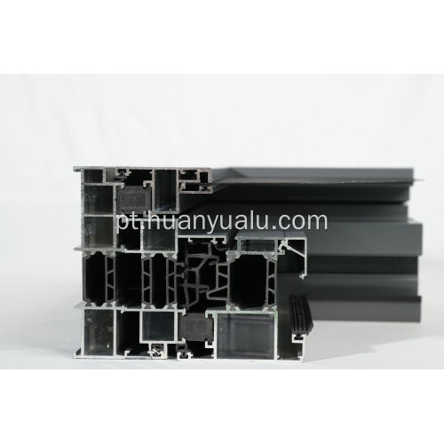 Janelas de batente de economia de energia com perfil de alumínio